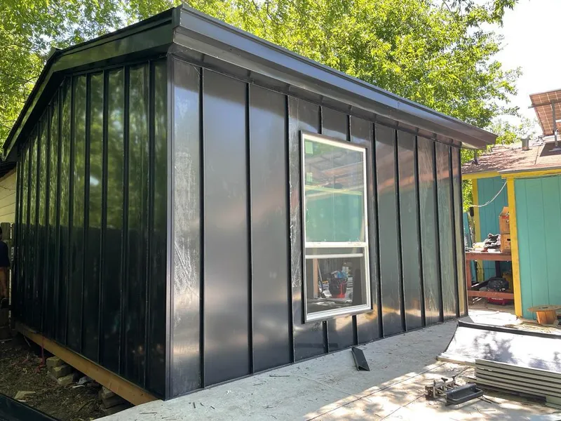 Black standing seam metal wall panels for Metal Roof Installation in Pasco